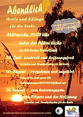 Abendlicht friedvoll und hoffnungsfroh